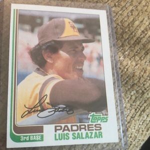 1982 Luis Salazar Topps baseball card